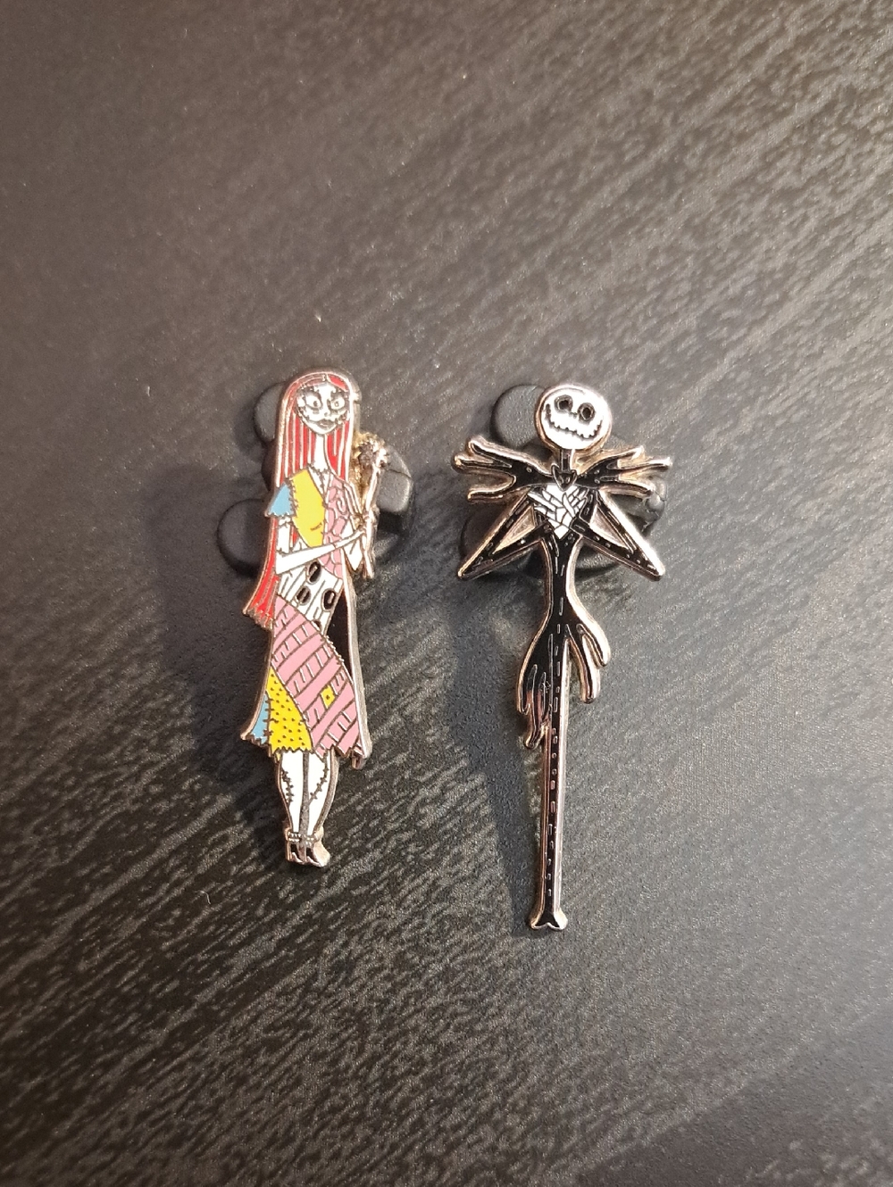 Disney Nightmare Before Christmas Jack Skellington & Sally Enamel Pin Set